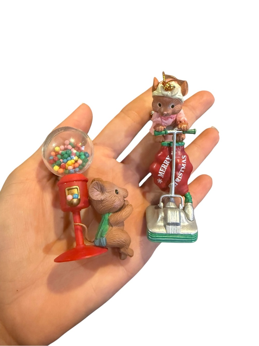 Vintage holiday mice figures/Christmas ornaments